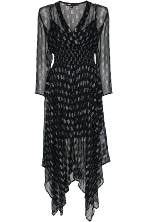 Maje Vestido largo con diseño asimétrico