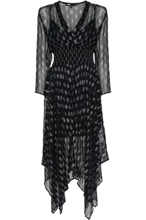 Maje Vestido largo con diseño asimétrico