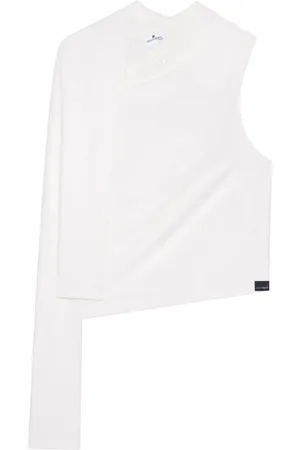 Courrèges Playera asimétrica con hombros descubiertos