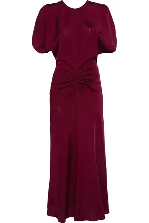 Victoria Beckham Vestido midi con detalle fruncido