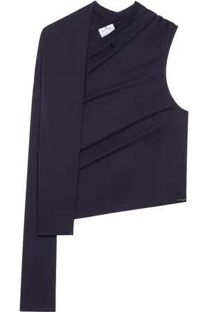 Courrèges Playera asimétrica con hombros descubiertos