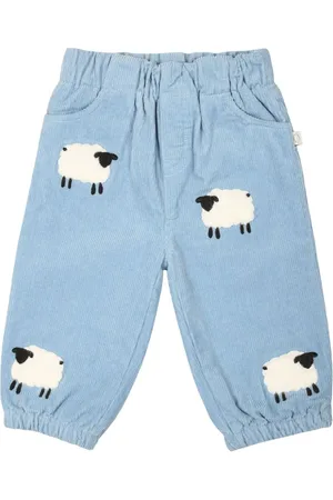 Stella McCartney Pantalones de pana con bordado de oveja