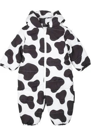 Stella McCartney Traje para nieve con capucha y vaca estampada