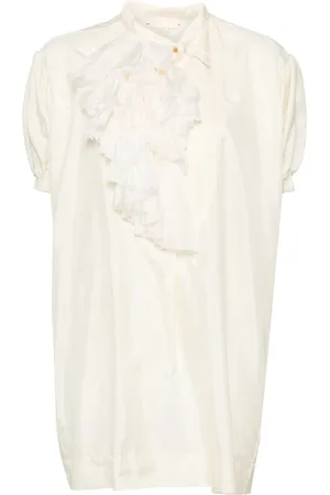 Shanshan Ruan Blusa corta con mangas farol