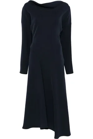 P.A.R.O.S.H. Vestido midi con cuello desbocado