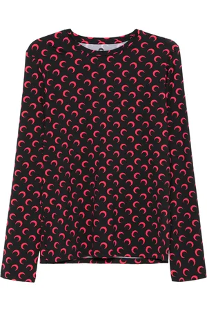 Marine Serre Playera con logo estampado