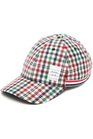 Thom Browne Gorra con motivo de cuadros