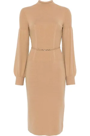 Twin-Set Vestido midi con diseño tejido