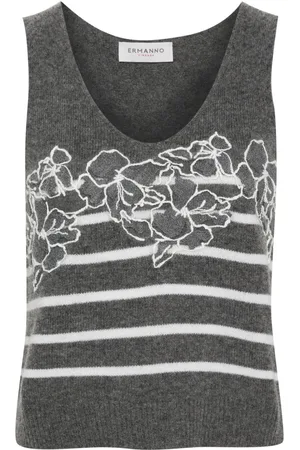 Ermanno Firenze Top con bordado floral