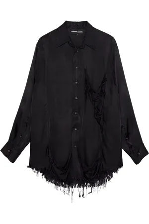 Edward Cuming Camisa con dobladillo de flecos