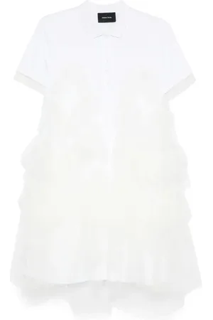 Simone Rocha Vestido estilo playera tipo polo con detalle de tul