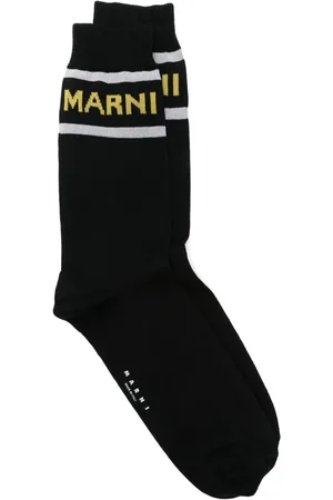 Marni Calcetines con logo en intarsia