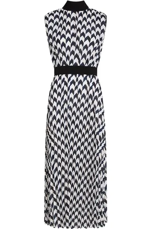 Karl Lagerfeld Vestido plisado con estampado chevron