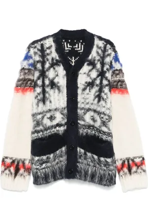 SACAI Cárdigan tejido de intarsia