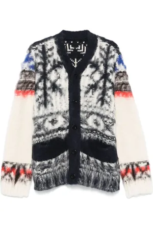 SACAI Cárdigan tejido de intarsia