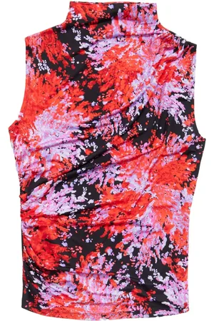 Bimba y Lola Top drapeado con estampado abstracto