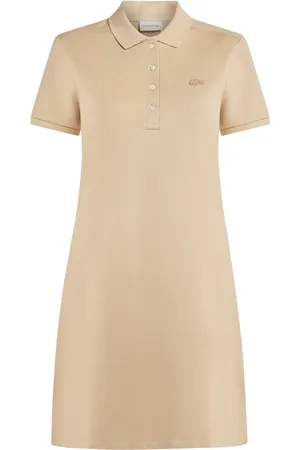 Lacoste Vestido estilo playera tipo polo con logo bordado