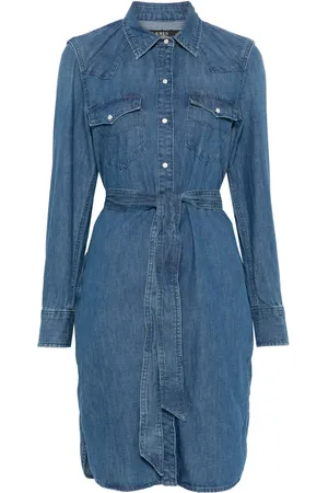 Ralph Lauren Vestido midi de mezclilla