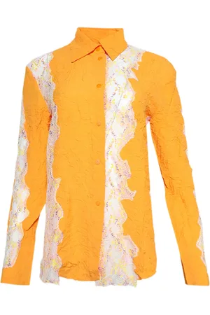 CHRISTOPHER ESBER Camisa de encaje con efecto arrugado