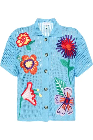 MIRA MIKATI Camisa de crochet con motivo de flor