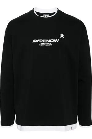 A Bathing Ape Playera con bordado Moonface