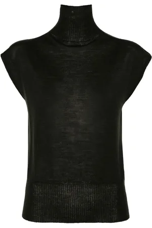 Rick Owens Chaleco tejido con cuello mao