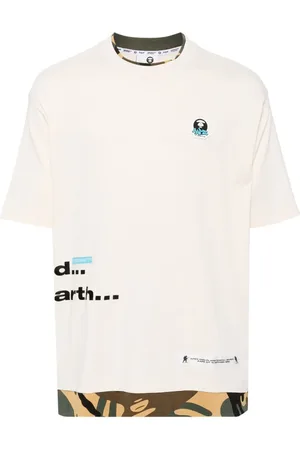 A Bathing Ape Playera con logo de parche