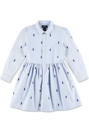 Ralph Lauren Vestido camisero con logo bordado