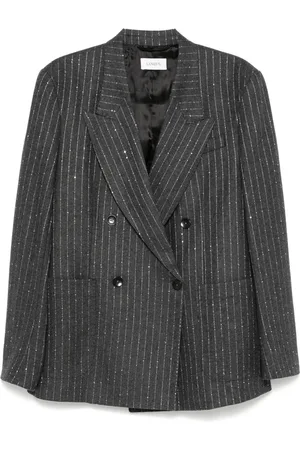 LANEUS Blazer con doble botonadura y motivo de rayas diplomáticas