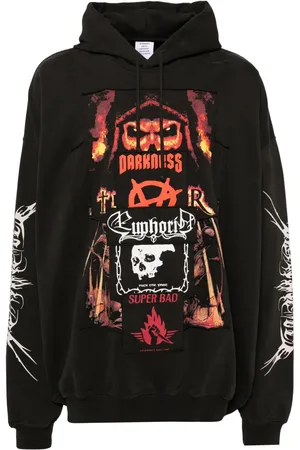 Vetements Hoodie con detalle de parche