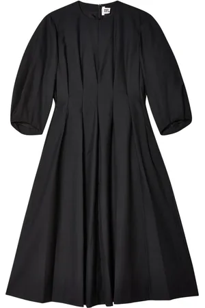 NOIR KEI NINOMIYA Vestido midi con detalle de pliegues