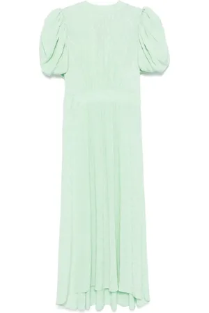 ROTATE Vestido midi con motivo floral en jacquard