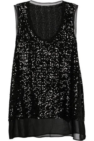 Comme des Garçons Top bordado con lentejuelas