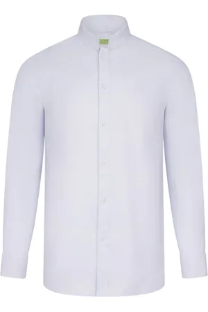 SHANGHAI TANG Camisa de popelina con logo bordado