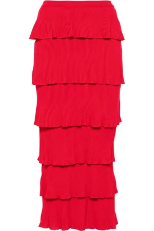 Moschino Falda midi con capas escalonadas