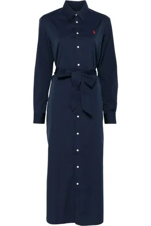 Ralph Lauren Vestido camisero midi con cinturón