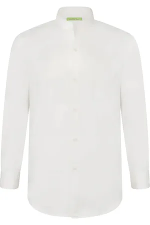 SHANGHAI TANG Camisa de popelina con cuello mao