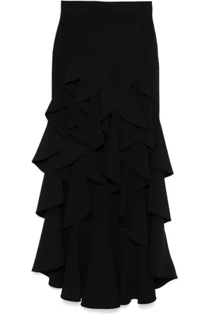 Moschino Falda midi con volantes