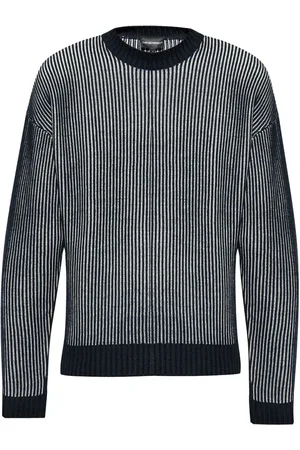Emporio Armani Suéter estilo pescador con diseño de dos tonos