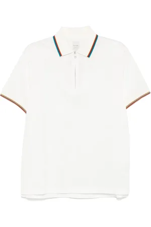 Paul Smith Playera tipo polo con ribete de rayas