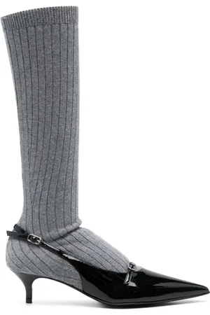 MAGDA BUTRYM Botas tejidas con tacón de 50mm