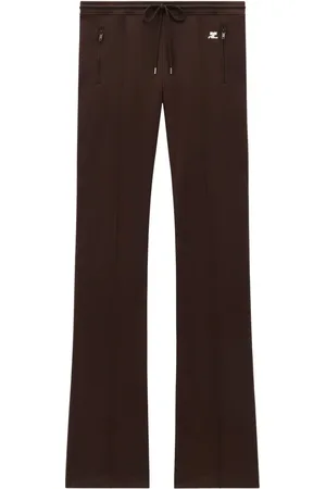 Courrèges Pants con logo bordado