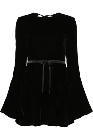 Saint Laurent Vestido corto con cuello alto