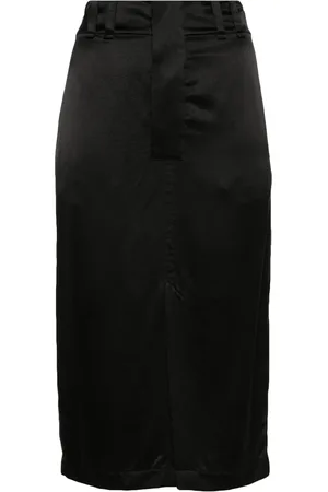 Saint Laurent Falda midi de seda