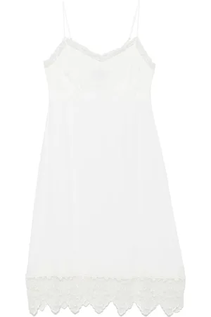 Simone Rocha Vestido midi con ribete de encaje