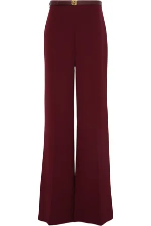 Elisabetta Franchi Pantalones palazzo con cinturón