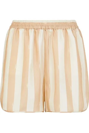 Fendi Shorts de seda a rayas