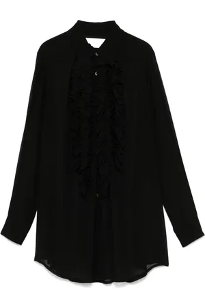 Comme des Garçons Camisa con detalle de volantes