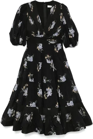 ZIMMERMANN Vestido midi con detalle de pliegues