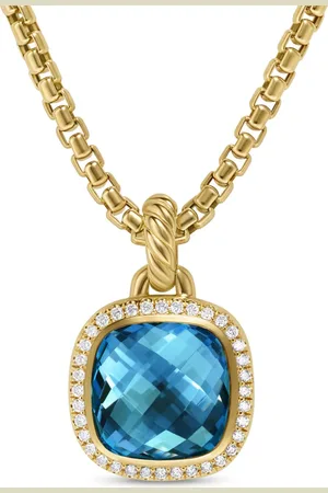 David Yurman Dije Albion en oro amarillo de 18kt con diamantes y topacio